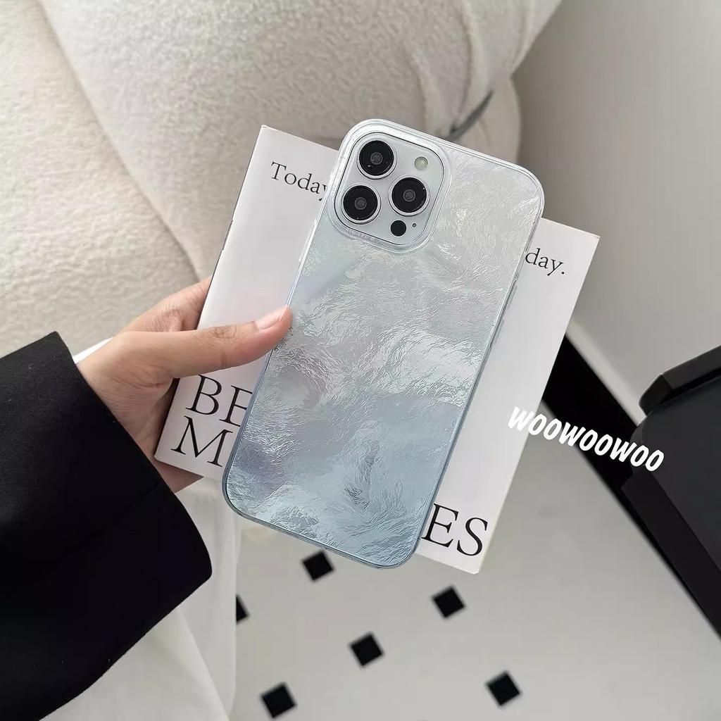 Tin Foil Pattern Simple Applicable To Apple 16promax Phone Case IPhone 15 All Inclusive 14 13 Couples