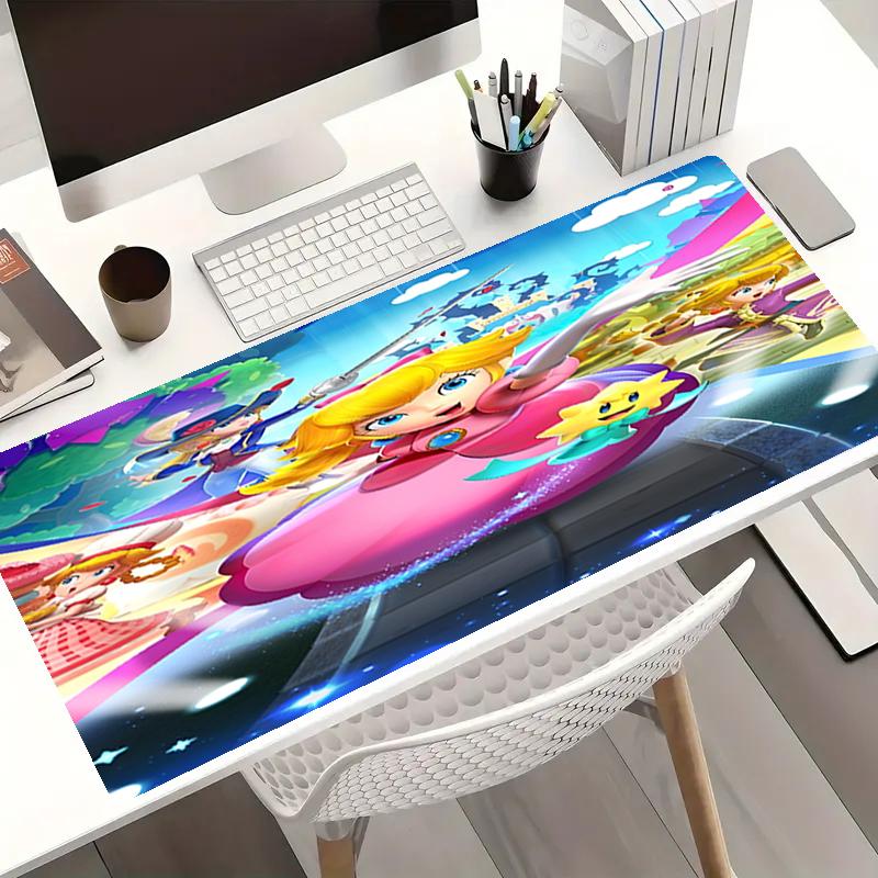 Princess Peach Theme Mouse Pad, Non Slip Rubber Base, Multifunctional Office & Home Decor, Perfect for Workspace Personalization.