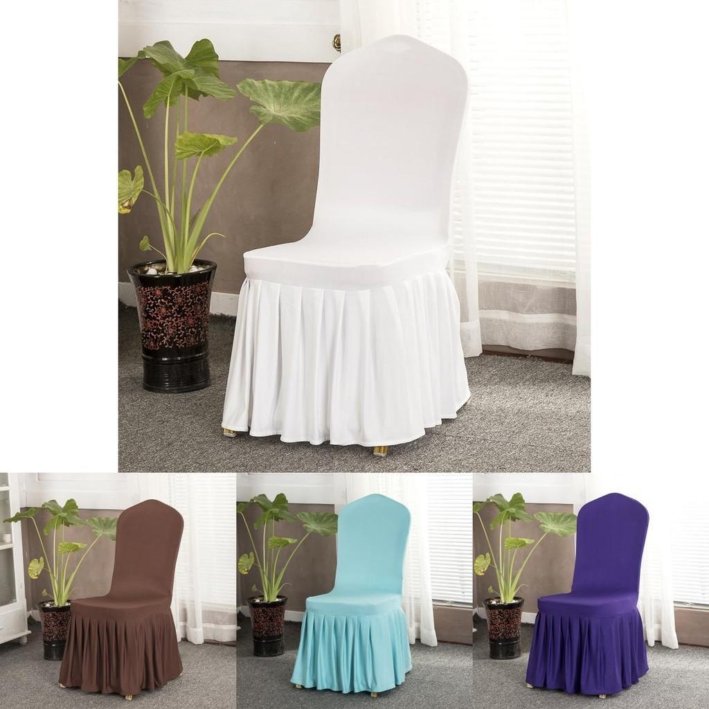 Luxuriöser elastischer Stuhlbezug plissierter Überzug perfekt für Hochzeiten und Bankette