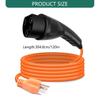 EV Charger Replacement Cord 10ft Length 3 Prong 120V Input Weather Resistant Construction For Multiple Golf Cart Brands