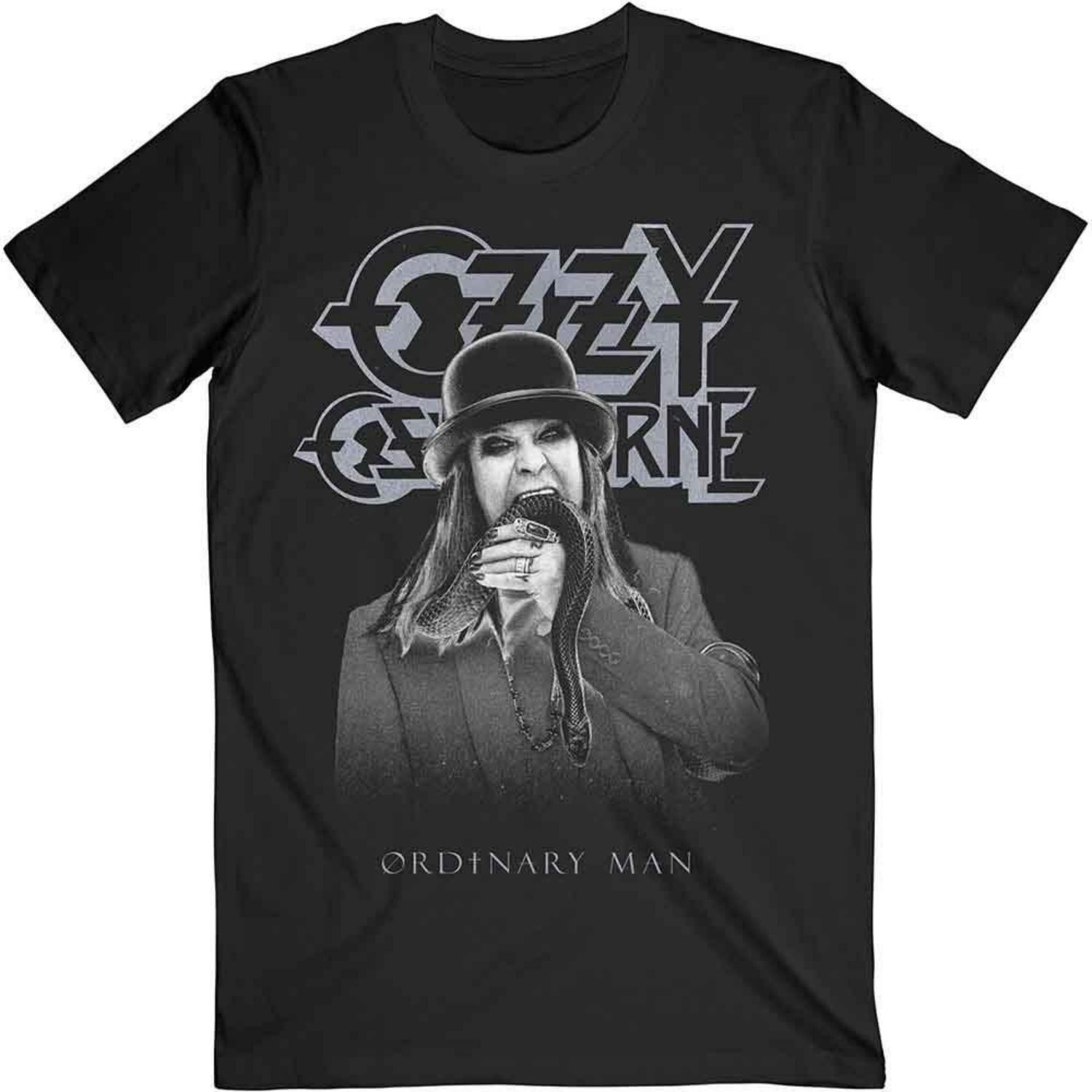 Ozzy Osbourne Ordinary Man Snake Rayograph T-Shirt Black New Unisex T-Shirt S