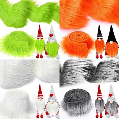 Yapay Kürk Peluş Yama DIY Cüce Sakal Süsleri ve Ağaç Eteği Noel Dekoru Kürk Şeritleri