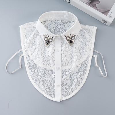 Top Neckwear Shirt Fake Collar Handmade Embroidered Clothing Accessory Detachable Collar Lace False Shirt Collar Blouse Wear