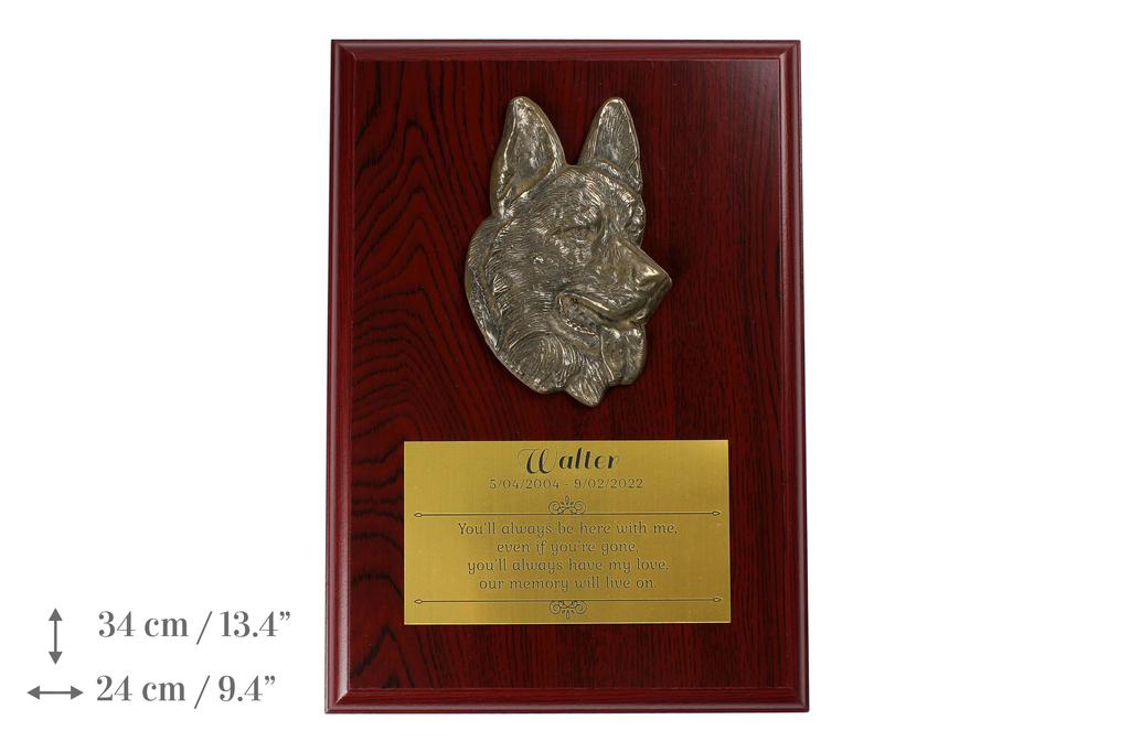 German Shepherd Dog, Alsatian Wolf Dog II – Bas-relief of a dog, small decoration | Art-Dog