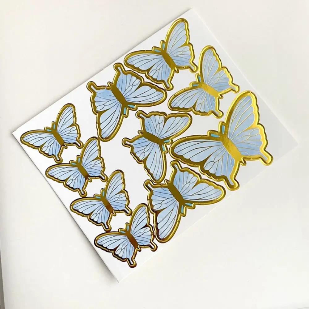 1Sheet Happy Birthday Sequins Butterfly Cake Topper Cake Decoration Simulation Butterflies Wedding Cake Decorating Supplies