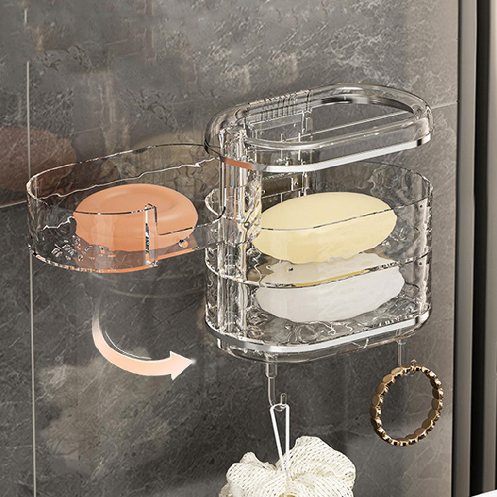 Soap Dish Strong Adhesive and Adjustment Tray Suction Cup Soap Holder for Home Decoration Essential in Kitchen or Bath