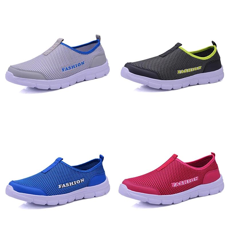 2025 New Summer Mesh Shoes Men Slip-on Casual Beach Shoes Sandals Fashion Breathable Lightweight Couple Lazy Shoes Men Sneakers