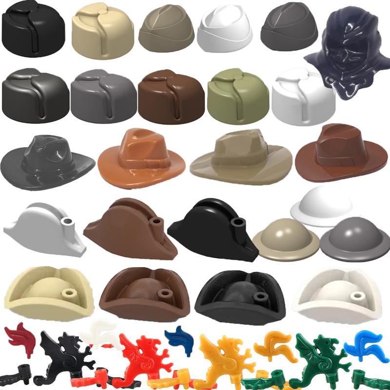 Military Building Block Accessories Soldier Figure Helmet Soviet USA British Hat Mini Brick Spike Toy Sale Goods X012