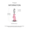 Cute Pink Note Beads Copper Original Beads Fit Originalcharms Bracelet Jewelry Diy Fine Gifts For Women
