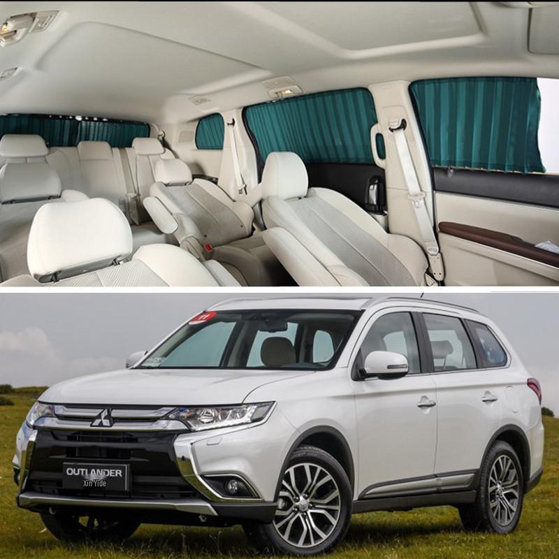 

Mitsubishi Outlander 2016 Выдвижной солнцезащитный козырек: Теплоизоляционные шторы блэкаут для боковых окон Black with plastic track, 5 windows