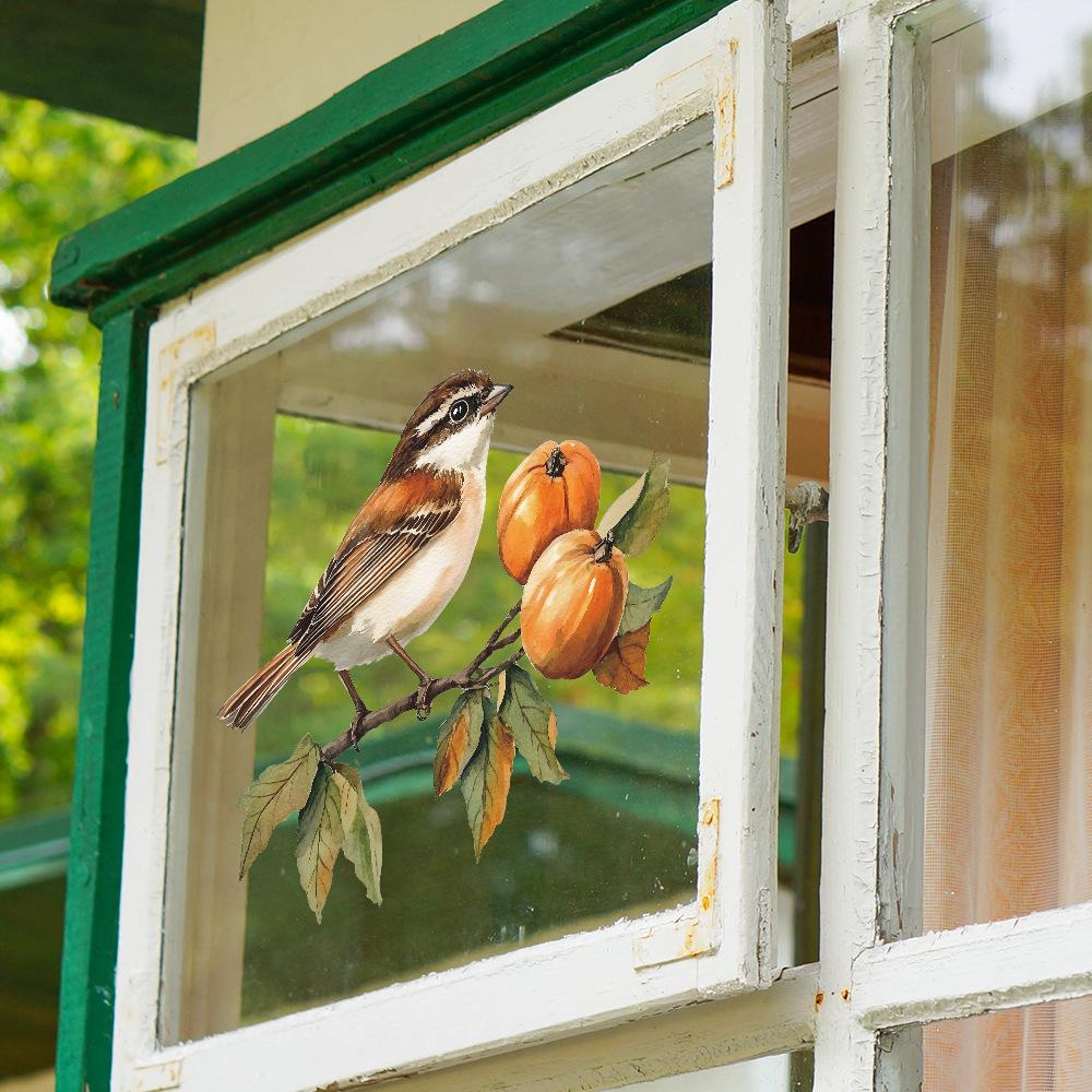 Cartoon Painted Branches Birds Bedroom Living Room Home Wall Background Beautification Decoration Wall Stickers