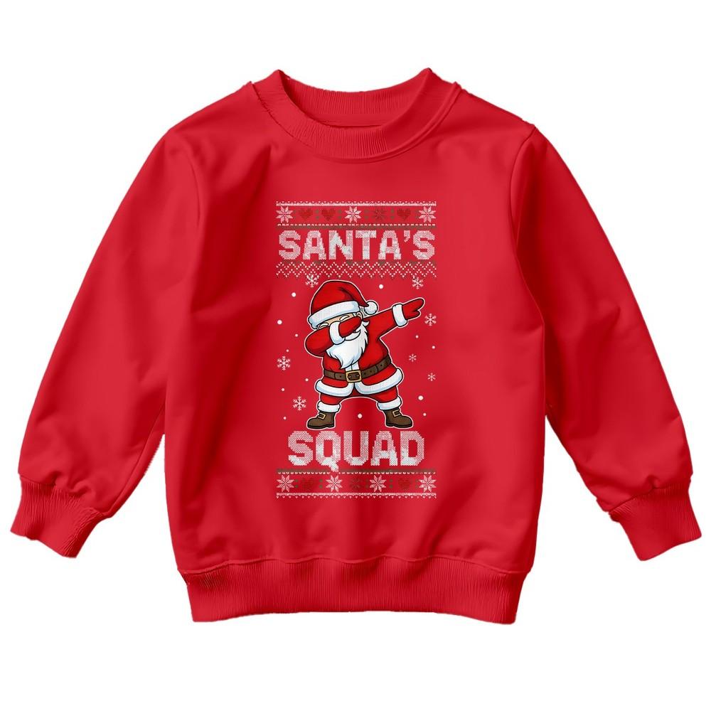 Santas Squad Christmas Holiday Sweatshirt Dabbing Santa Jumper