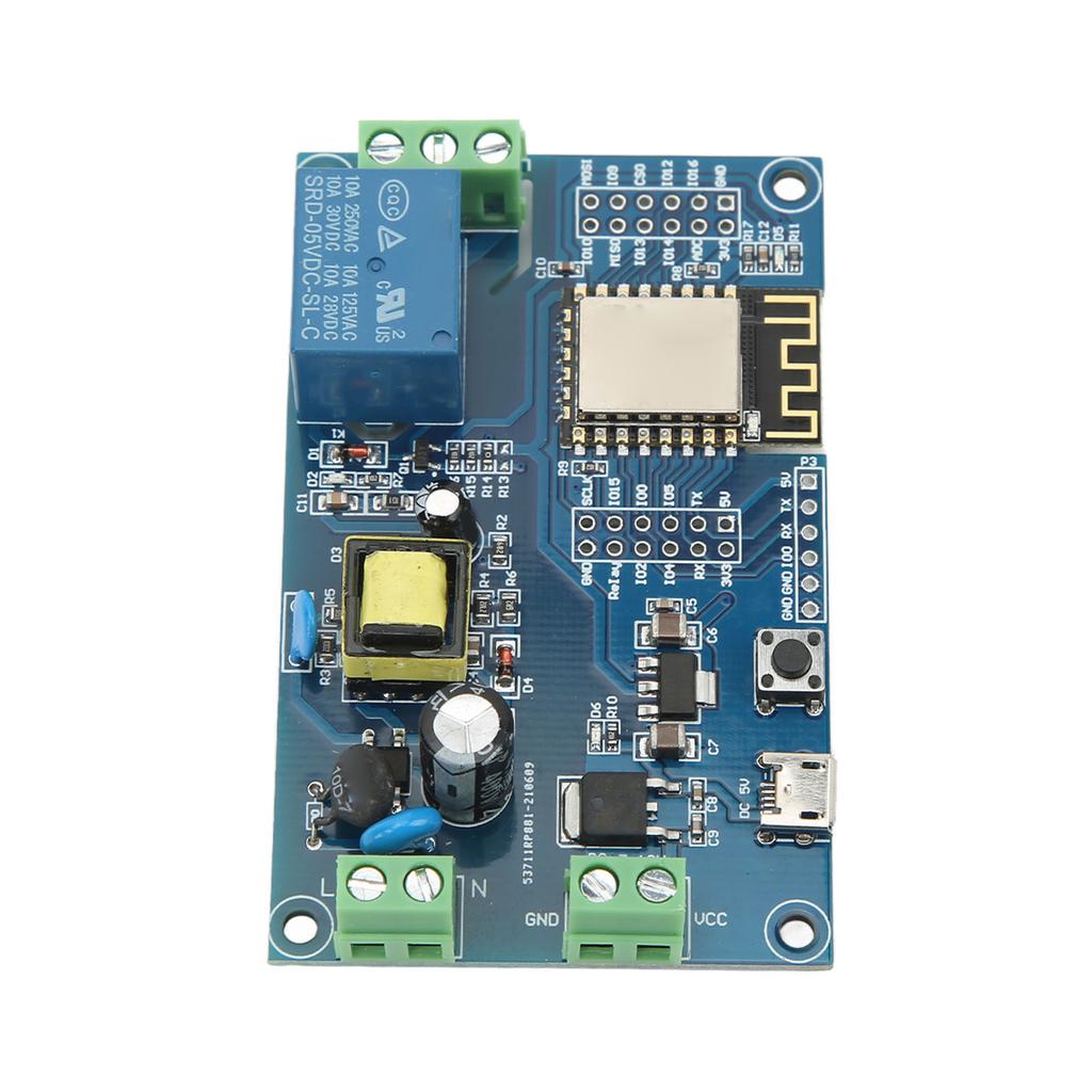 Relay Module 1 Channel WiFi Development Board AC 90‑250V DC 7‑12V USB5V for ESP8266