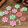 DIY Craft Ornaments 12/24/36Pcs Candy Cane Christmas Ornaments, Wooden Xmas Tree Decor with Red Green Indoor Holiday Home Striped Color, Hanging