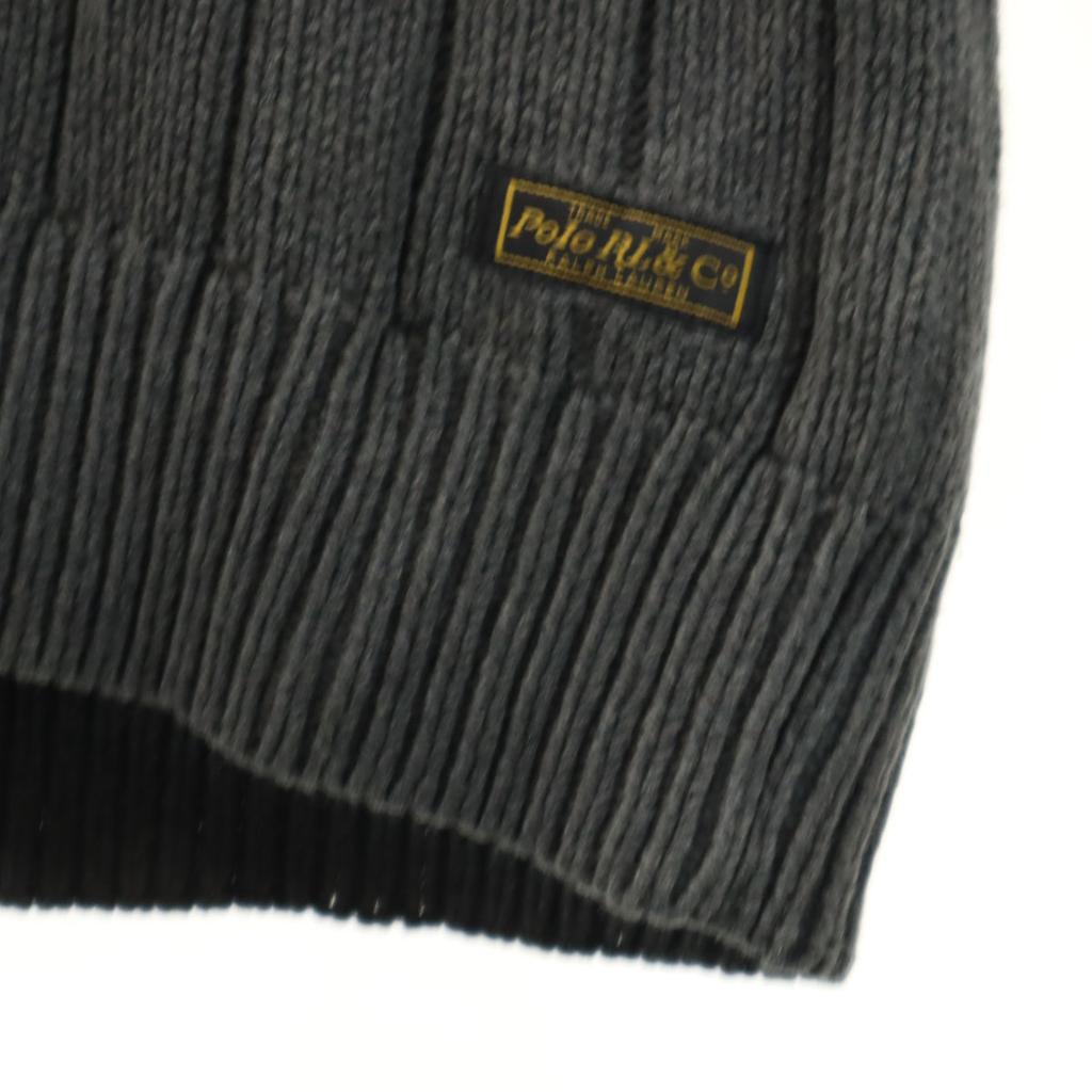 Polo by Ralph Lauren Long sleeve V neck knit M Sweater with elbow patches Men's Used