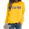 Cross-Border Registered Nurse Women's Round Neck Casual Loose Sweatshirt, European Size