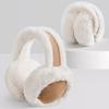 Faux Fur Earmuffs with Elastic Headband Foldable Design Fluffy Warm Ear Warmers Plush Exterior Winter Accessory