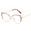 Senior Cat Eye Metal Optical Glasses Women Men Trend Brand Design Computer Eye Protection Blue Light Blocking Eyeglasses