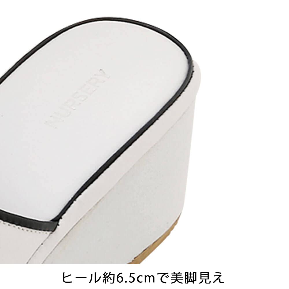 Nursery Mule Size Black and 9822415A Sandals, Women's, 24.5, White,