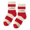 Velvet-Lined Children's Winter Socks: Year of the Rat, Mid-Calf, Red Cotton, Warm Terry for Boys & Girls