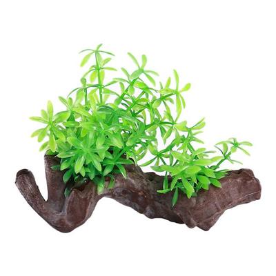 Plastikbaum-Aquarium-Unterwasserpflanzen-Ficus-Aquarium-Dekorations-Ornament
