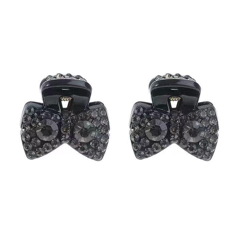 Exquisite Rhinestone Bow Mini Claw Clip for Women