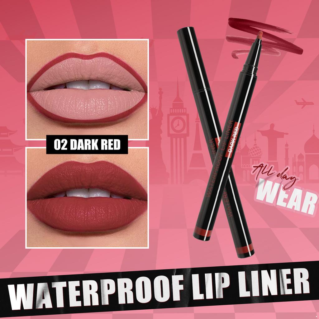 Matte Lip Liner, Water Resistant & Smudge-proof, Pigmented Color for Daily Casual, Office, or Party Use