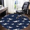 1PCHorse Pattern Office Round Area Rug, Indoor Mat Suitable For Office, Under Office Chairs Bedroom Living Room Home Decor, Room Deco034