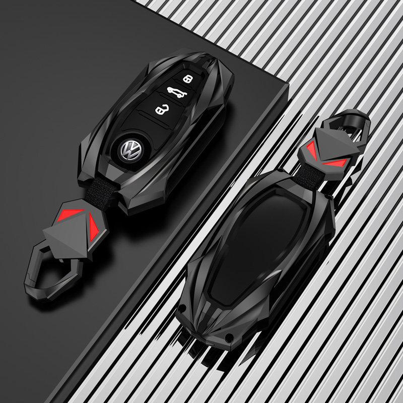 Volkswagen Key Case: Cross-Border Compatible for Lingdu, Tuangxid4x, Weiran, ID.3, ID.6X - Silver Edge, Black & White Design