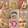 Cute Cartoon Non-Slip Headband for Face Masks - Sweet Plush Hair Accessory for Women & Kids