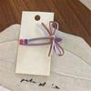 2Pcs Women Hairpins Shiny Rhinestones Patchwork Color Ribbon Bow Stable Grip Hair Clips Versatile Hair Accessories