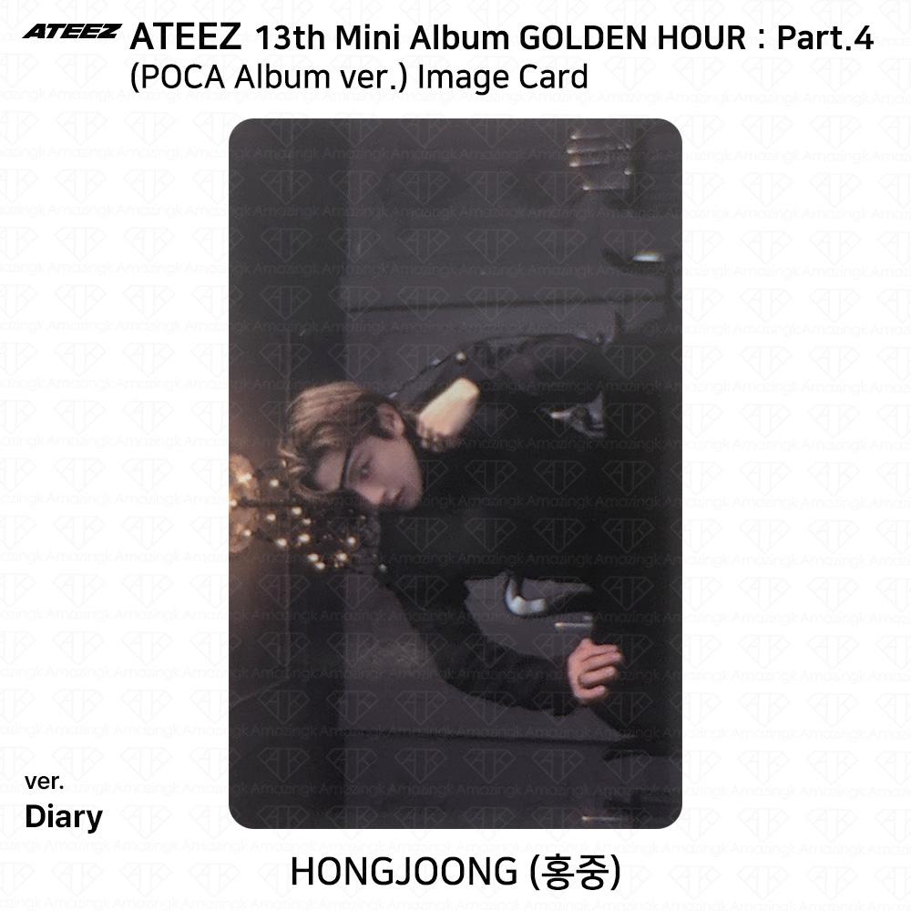 ATEEZ 13. Mini-Album Golden Hour Teil 4 POCA Album Version. Fotokarte