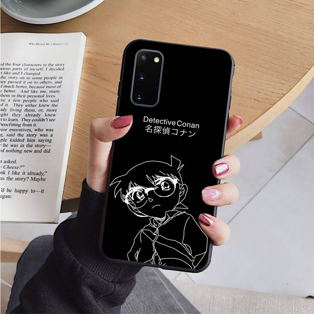 

AD54 Детектив Конан Черный чехол для Samsung Note 20 Lite S24 Ultra S23 S22 A05 A06 A11 A71 A15 A16 A13 A24 A25 A33 A52 A53 M55 M35 Мягкий чехол Samsung S23 олений