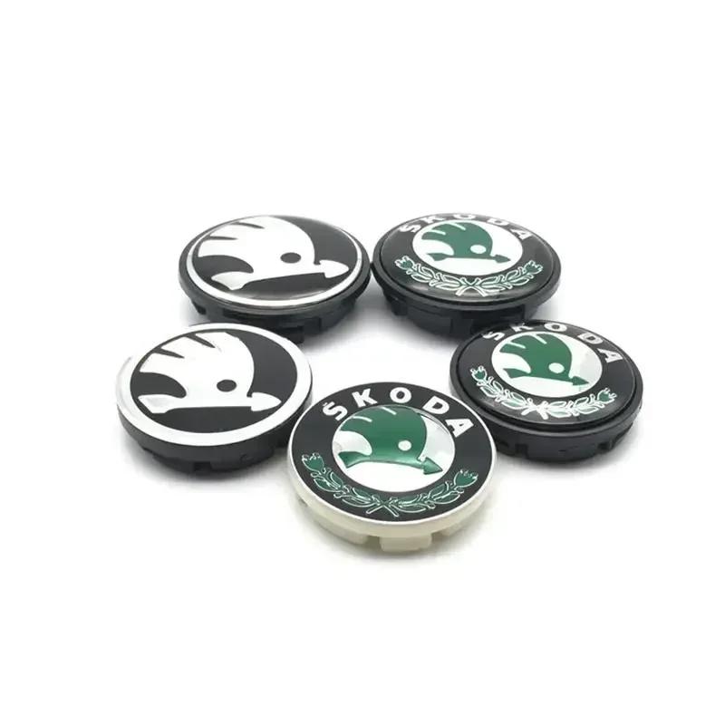 2025 New 56/60/65mm Car Wheel Center Cover Caps Badge for Skoda Logo Superb Kamiq Octavia A7 Tour Yeti Fabia Rapid Kodiaq RS Kar