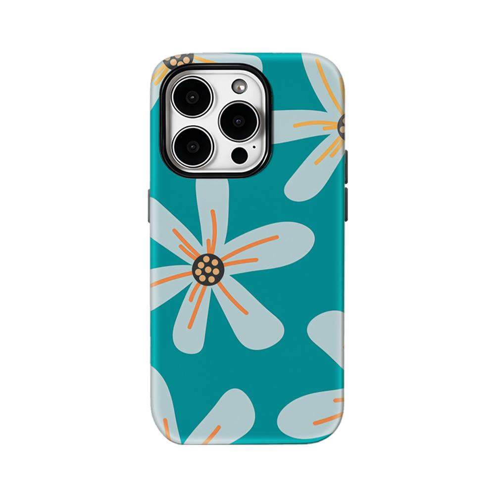 Little Green Flower Phone Case for IPhone 16 15 14 13 12 11 X XS XR XSMAX 7 8 Pro Max Plus Double-layer Back Cover
