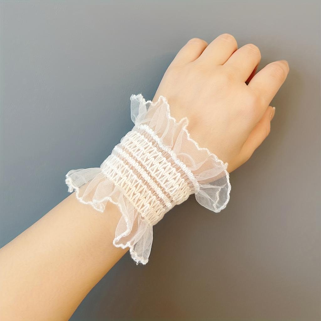 1Pair Lolita Style JK Loli Girl Wrist Cute Hand Sleeve Lace Cuff Cuff Cuff Decoration