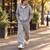 Casual Loungewear for Men Tracksuit 2 Pieces Set, Hoodie Coat Drawstring Sweatpants Breathable Sportswear Outdoor Activities Workout Outfit,
