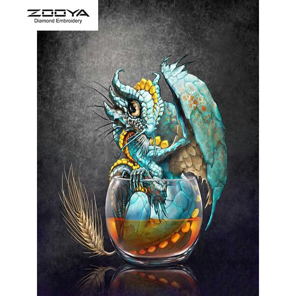 

ZOOYA DIY 3D круглая алмазная живопись динозавр вышивка крестиком домашний декор