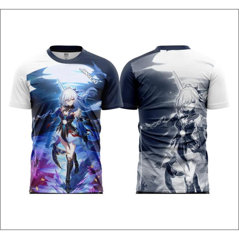 New Popular Anime Games Genshin Impact 3D T-shirt Fashion Yae Miko Print Short Sleeve t shirts Harajuku Y2k Tops Summer Clothing