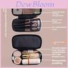 Pu Material Double Layer Makeup Bag With Waterproof Design For Travel And Daily Use