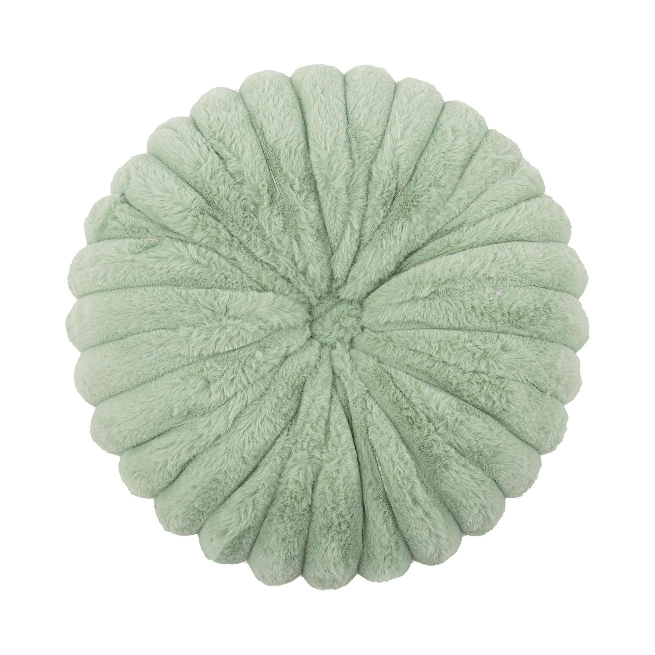Ins Stil Runder Kürbis Kissen Tie-Dye Gestreift Imitation Kaninchen Plüsch Handgefertigt Rad Kissen Sofa Kissen Nachttisch Kissen 35CM