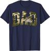 Retro Camo Fising Dad Mens Father Day Fisherman T-Shirt