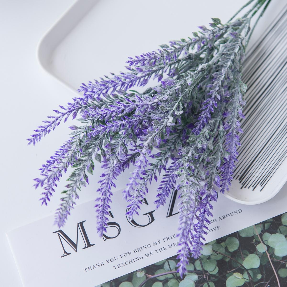 

5pcs Artificial Plastic Flowers Multicolor Lavender Vase Home Table Decor Wedding Bridal Bouquet Household Product Wholesale Diy 5pcs фиолетовый