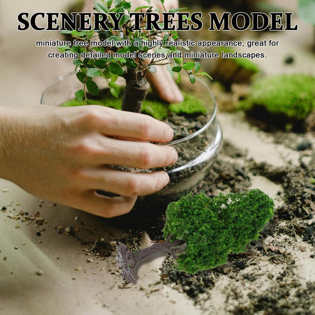 VANZACK Model Tree, 15cm, 1 Piece, for Diorama, Railway Model, Layout, Architectural Model, Scenery, Collection, Realistic, Green, Miniature Garden,