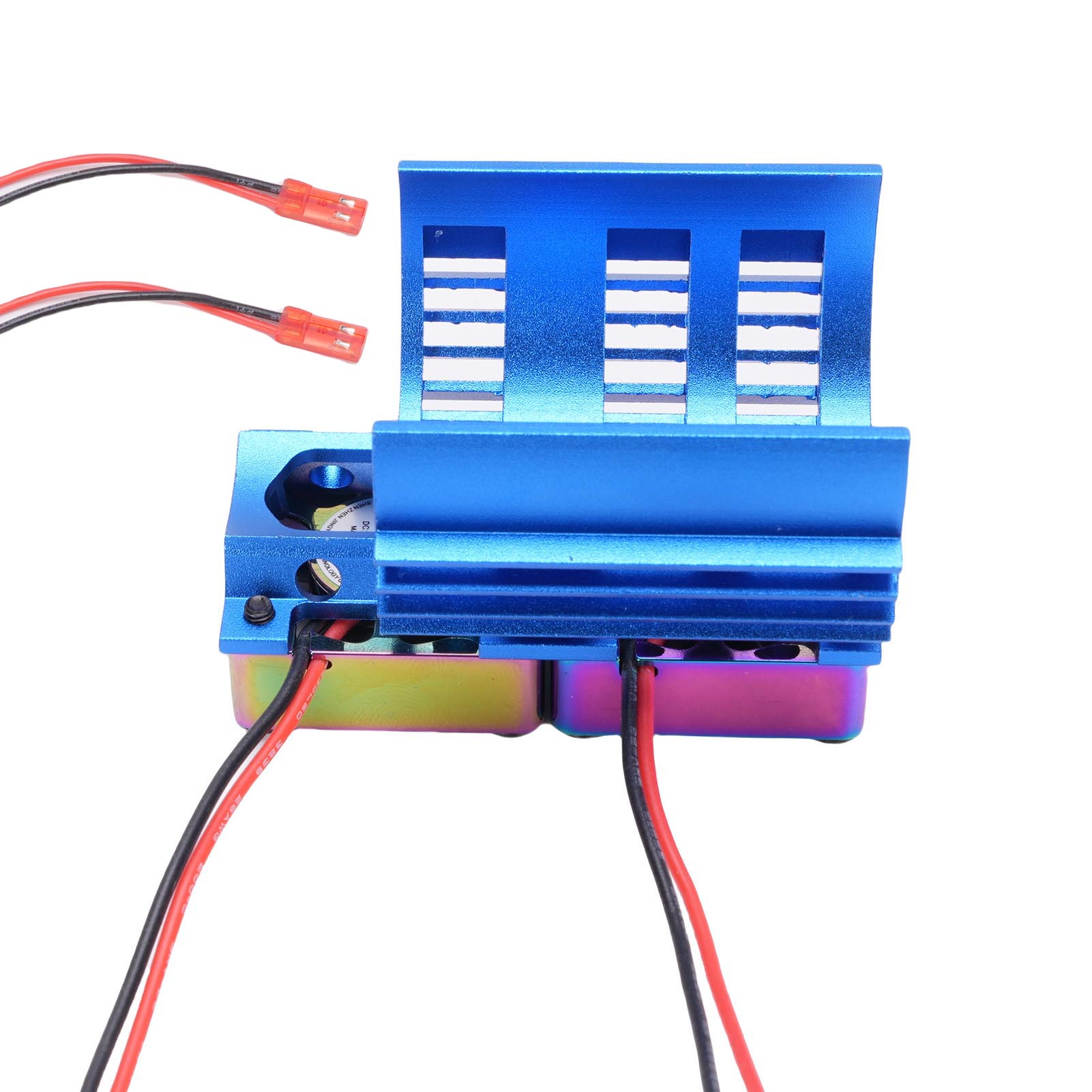 

RC Motor Cooling Fan Suitable for 380 540 550 3650 3660 3674 Widened Heatsink DC 7V Double Fans High Speed 36mm Blue