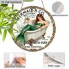 2D Flat aluminum Bathroom decor Metal signs Bathroom wall art, Vintage bathroom artwork, Rustic farmhouse wall decor, Waterproof wall art for