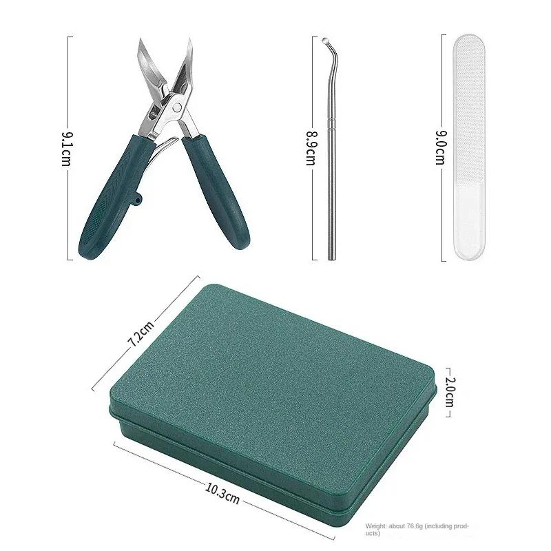 25° Schrägkanten-Nagelknipser-Set Anti-Spritz-Adler-Schnabel Schräge Zehennagel-Trimmer für eingewachsene Zehennägel Professionelle Maniküre-Werkzeuge