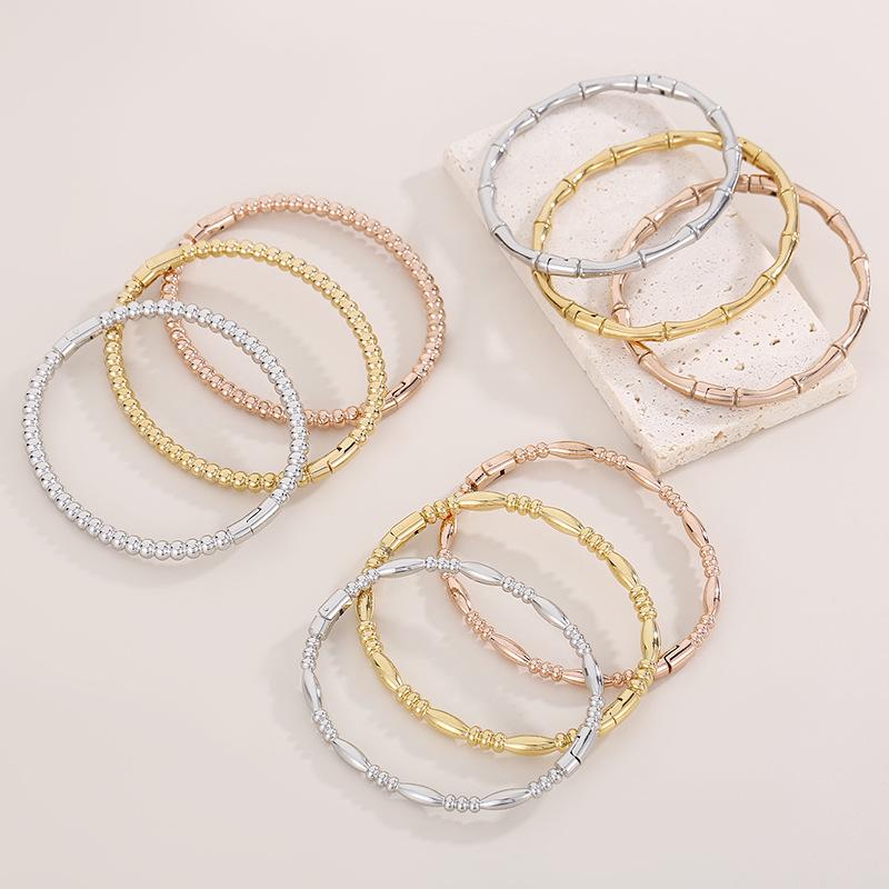 Women's Minimalist Bamboo Joint Titanium Steel Bracelet - Light Luxury, Exquisite High-End Design
