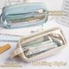 Pvc Transparent Large Capacity Pencil Bag Ins Style School Case Stationery Holder Waterproof Portable Storage Pen Case