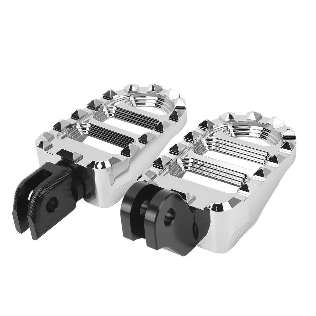 1 Pair of Front Foot Pegs Aluminum Anti Slip Motorcycle Front Footrest Pedal Set for Motorbike